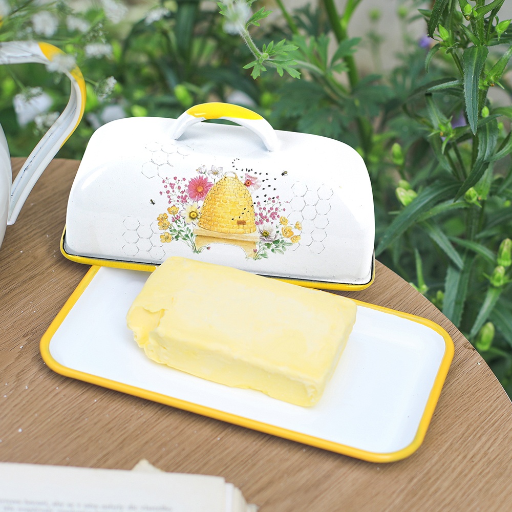 Commercial Kitchen Utensil Organizer - Menschy Enamel Butter Dish Cheese Preservation