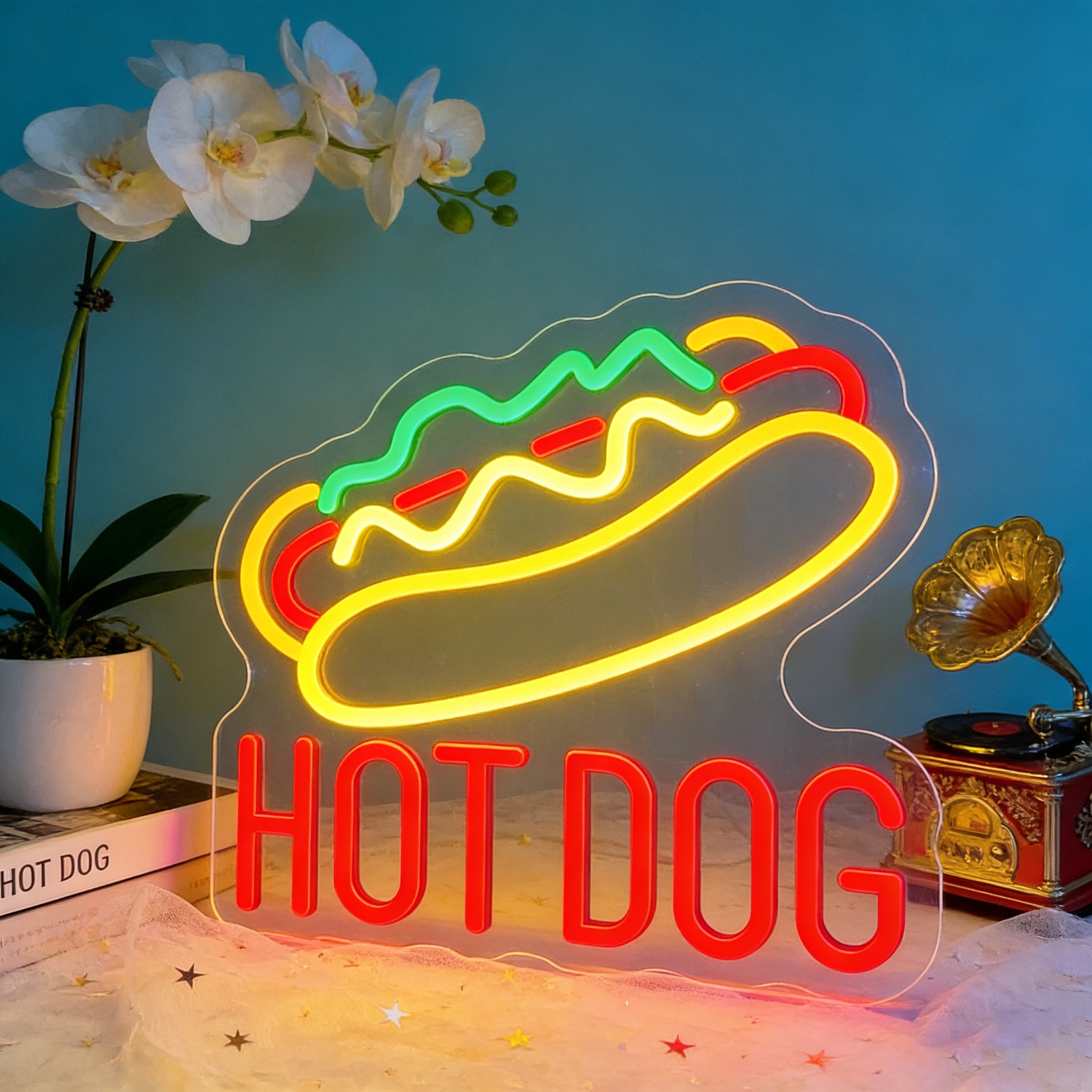 HOT DOG Neon Sign Food Shaped  - Commercial Kitchen Windows บทวิจารณ์และราคา