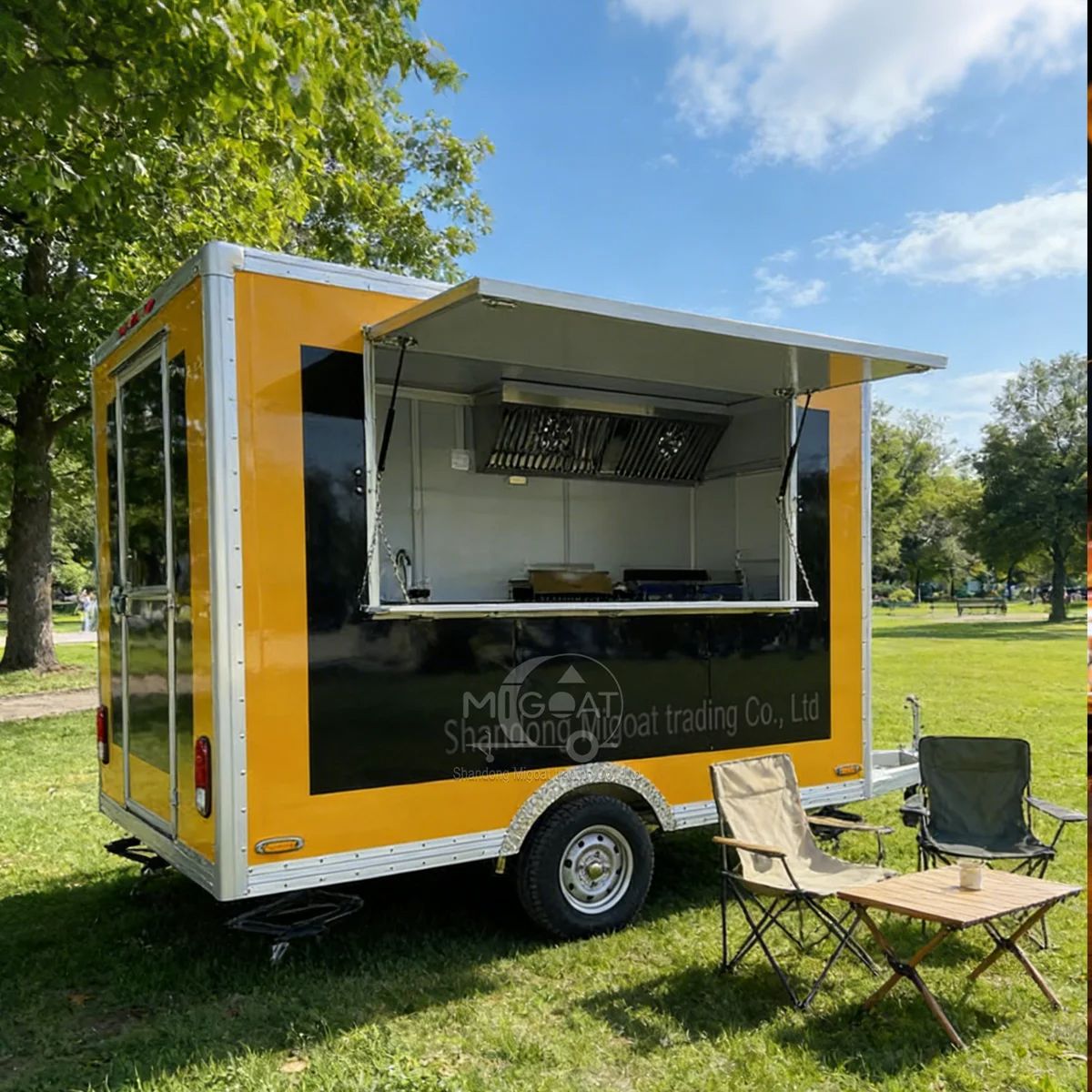 Yellow Black Food Truck Mobile - Commercial Kitchen Windows บทวิจารณ์และราคา
