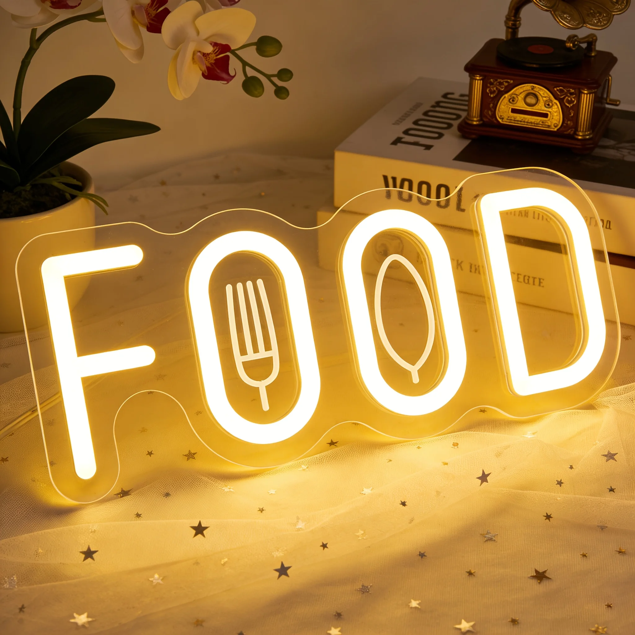 Food Neon Sign for Food Shop W - Commercial Kitchen Windows บทวิจารณ์และราคา