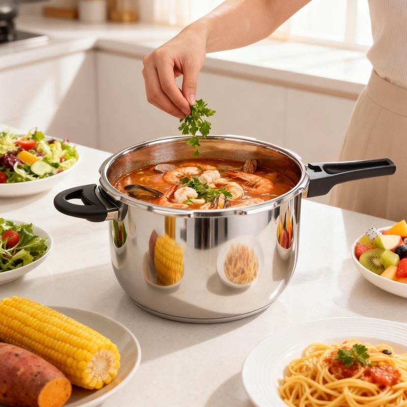 Stainless Steel Pressure Cooke - Commercial Kitchen Stove บทวิจารณ์และราคา