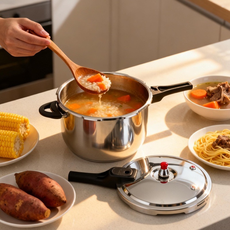 Stainless Steel Pressure Cooke - Commercial Kitchen Stove บทวิจารณ์และราคา