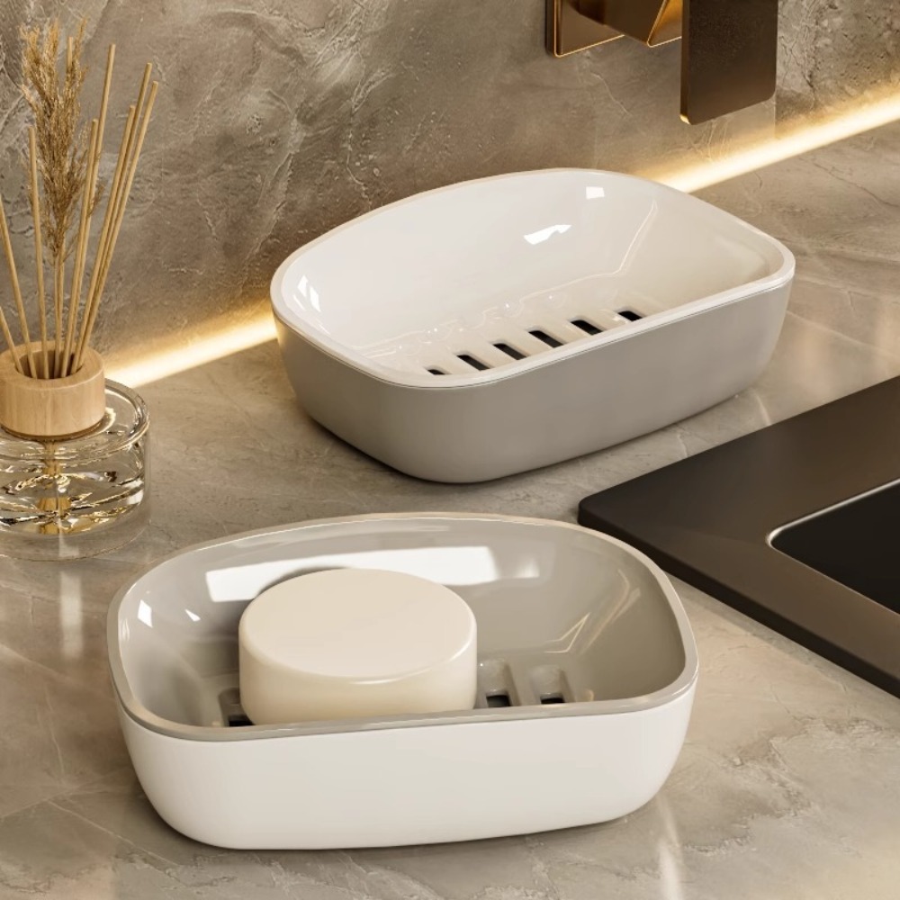Portable Plastic Soap Dish Non - Commercial Kitchen Utensil Organizer บทวิจารณ์และราคา