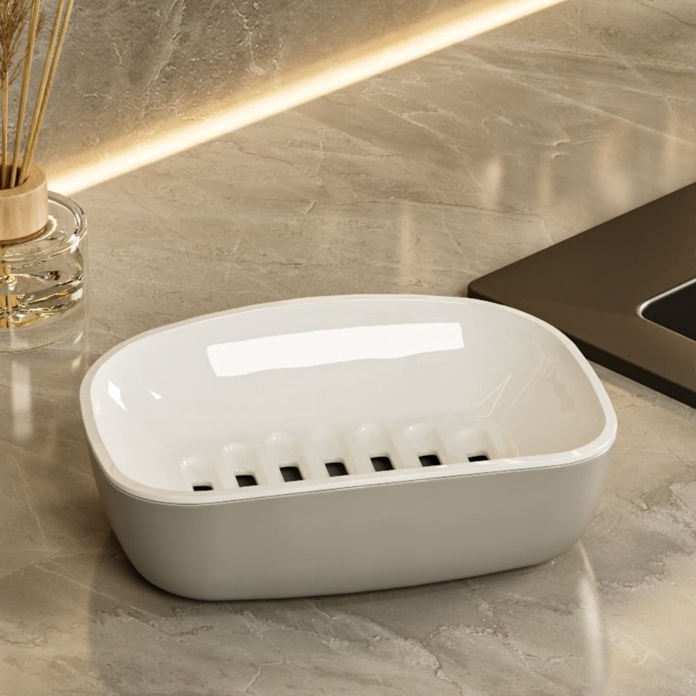Portable Plastic Soap Dish Non - Commercial Kitchen Utensil Organizer บทวิจารณ์และราคา