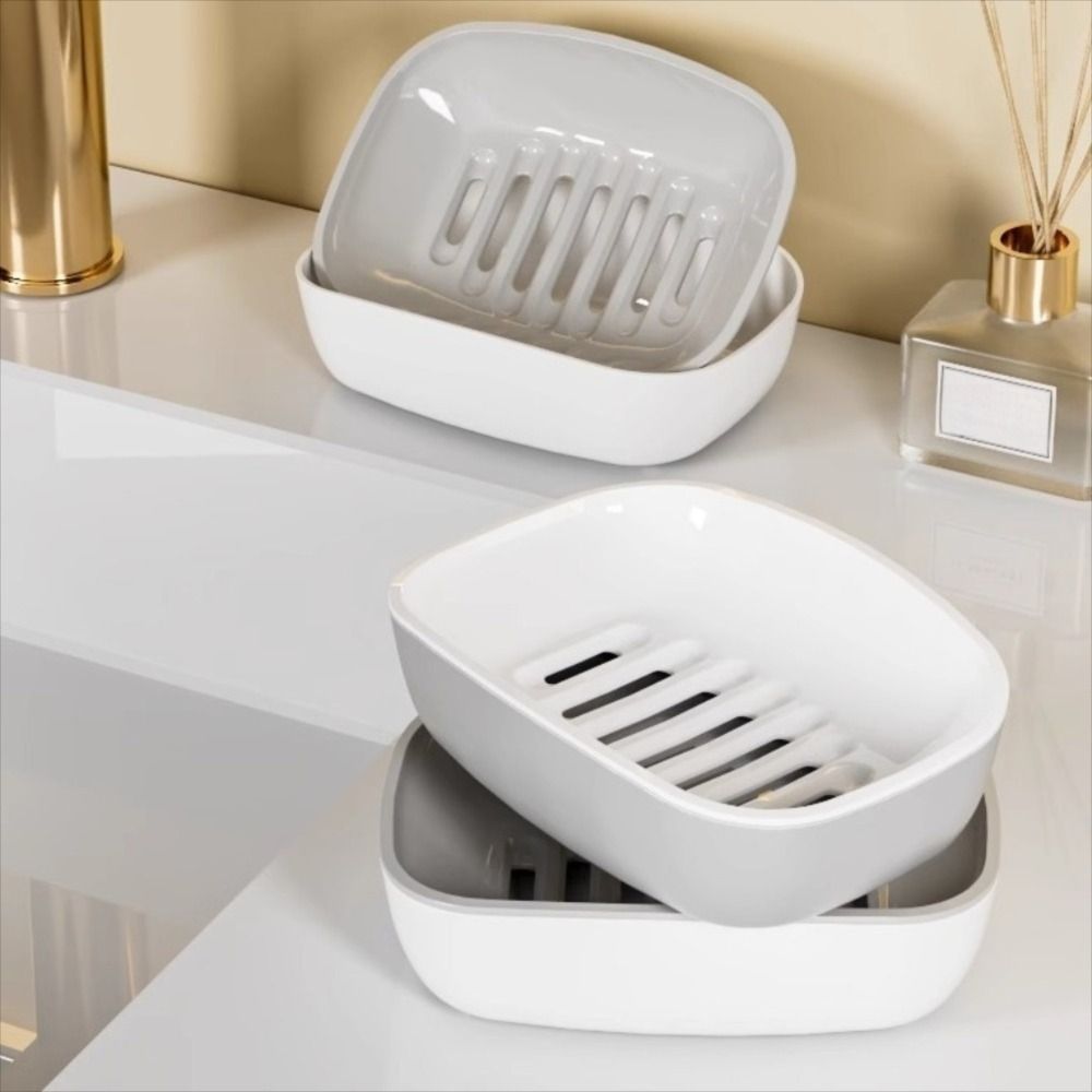 Portable Plastic Soap Dish Non - Commercial Kitchen Utensil Organizer บทวิจารณ์และราคา