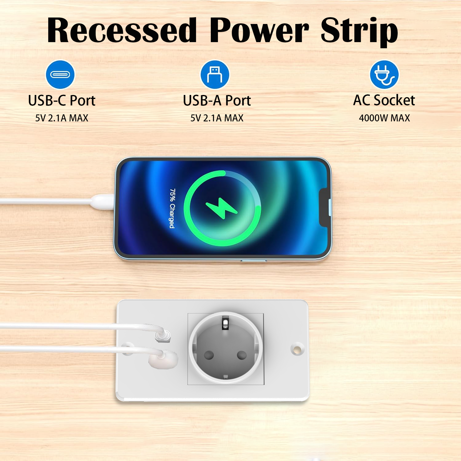 Embedded Power Strip with USB- - Commercial Kitchen In Residential Home บทวิจารณ์และราคา