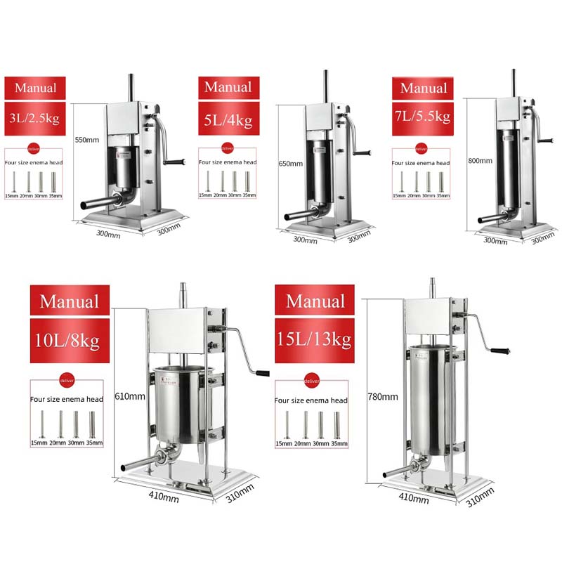 Manual Sausage Stuffer Filler  - Commercial Kitchen Appliances บทวิจารณ์และราคา