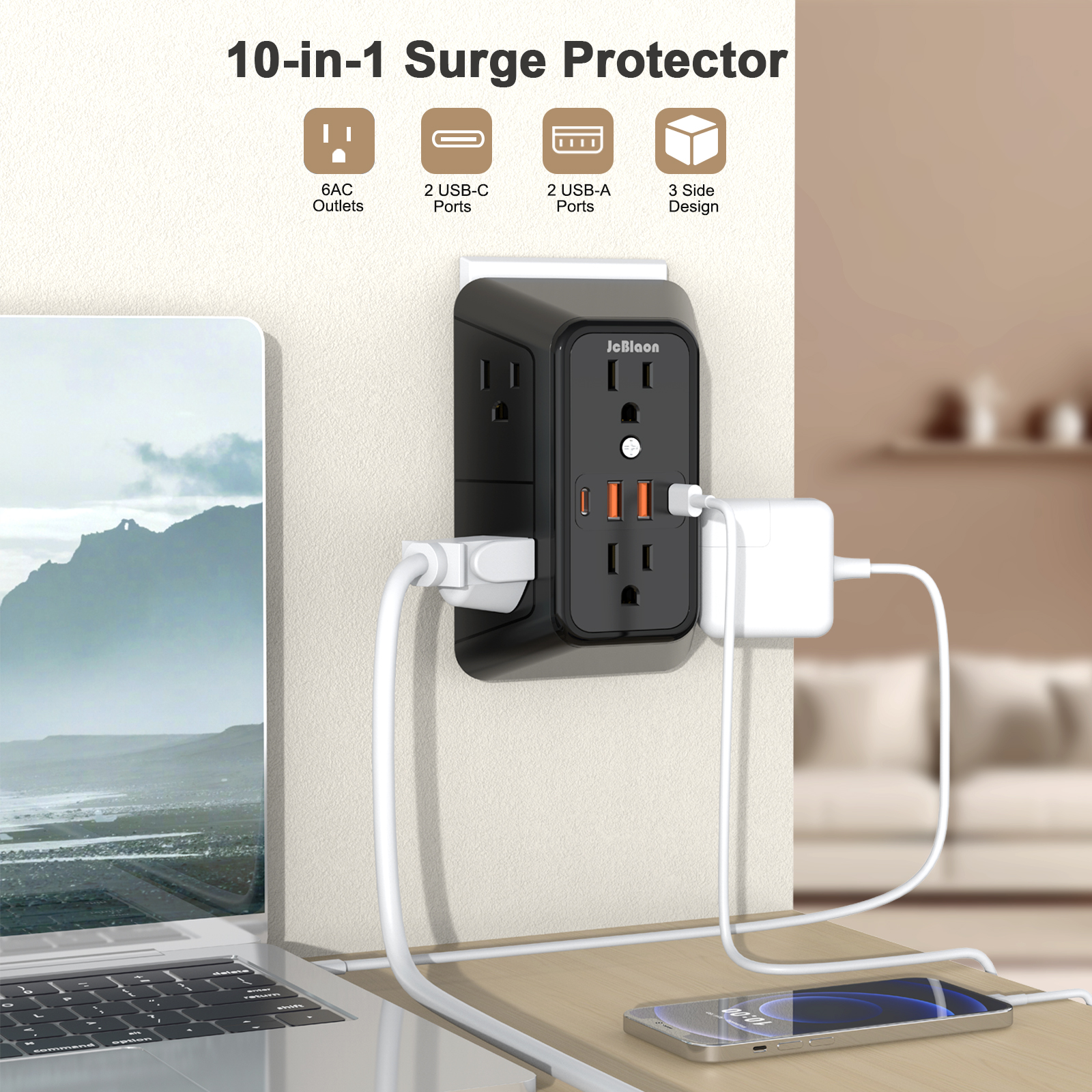 10-in-1 US Plug Power Strip,Su - Commercial Kitchen In Residential Home บทวิจารณ์และราคา