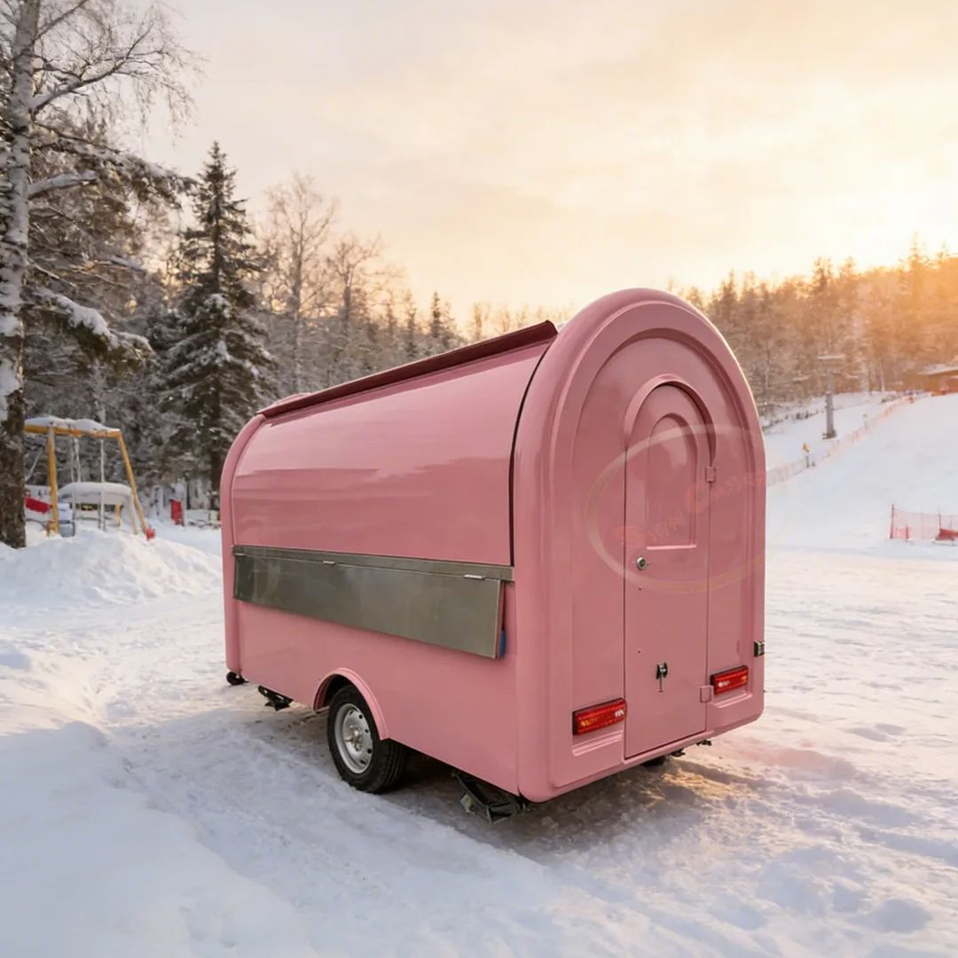Pink Fiberglass Food Trailer C - Commercial Kitchen Windows บทวิจารณ์และราคา