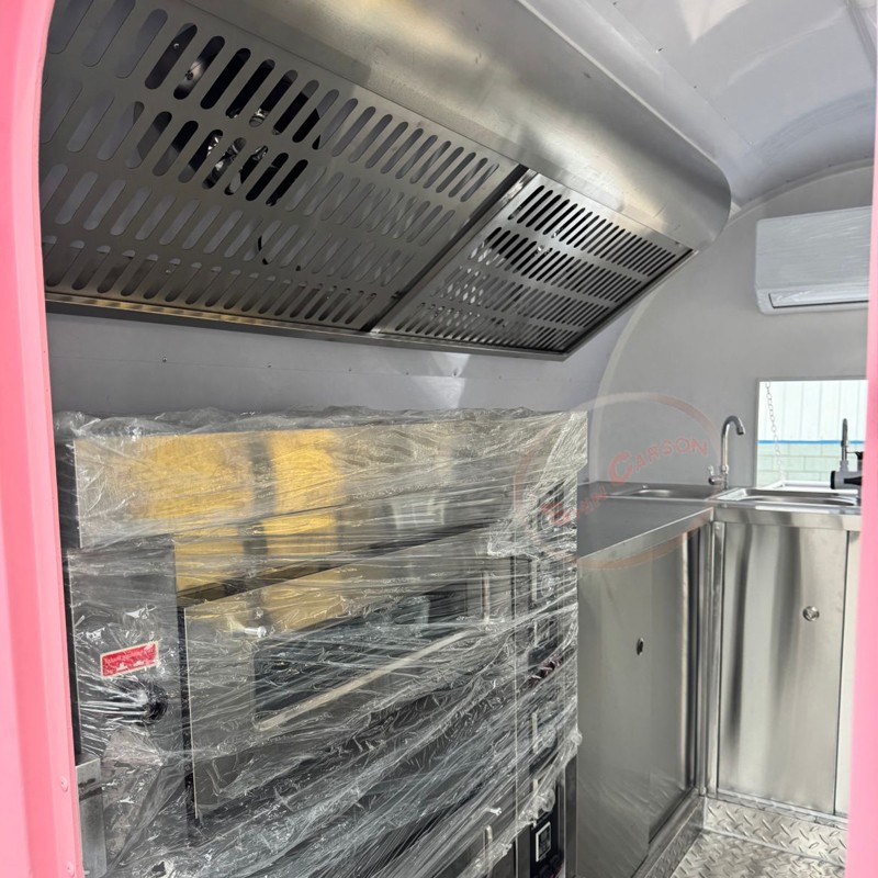 Pink Fiberglass Food Trailer C - Commercial Kitchen Windows บทวิจารณ์และราคา