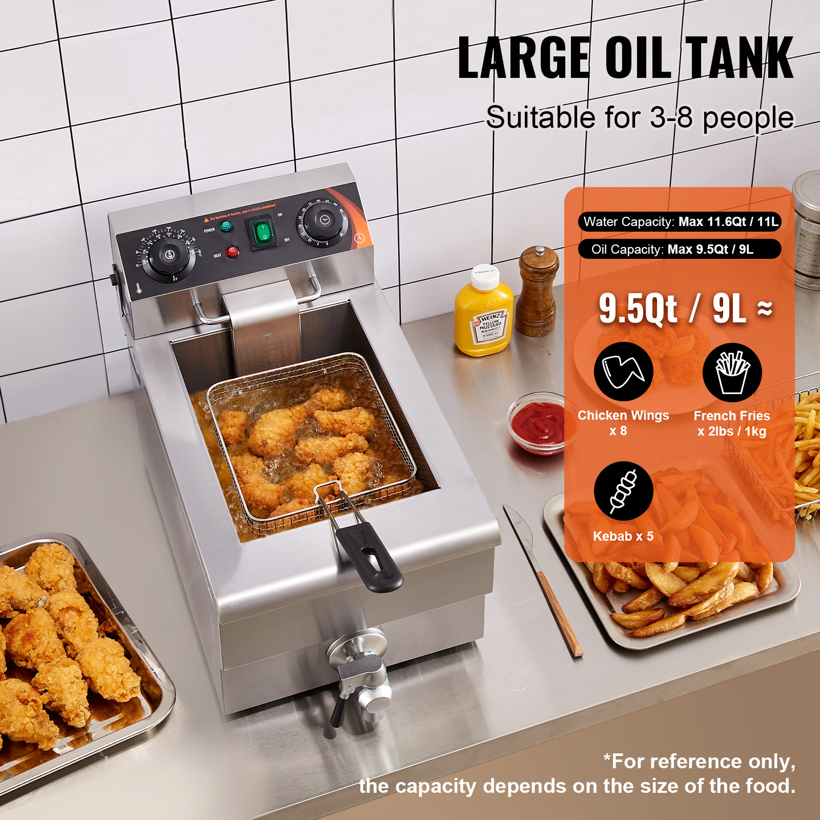 SucceBuy Commercial Deep Fryer - Commercial Kitchen Appliances บทวิจารณ์และราคา