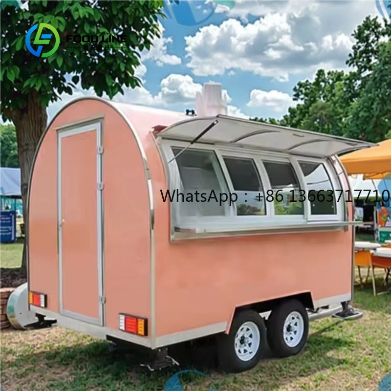 Customized Round Food Trailer  - Commercial Kitchen Windows บทวิจารณ์และราคา