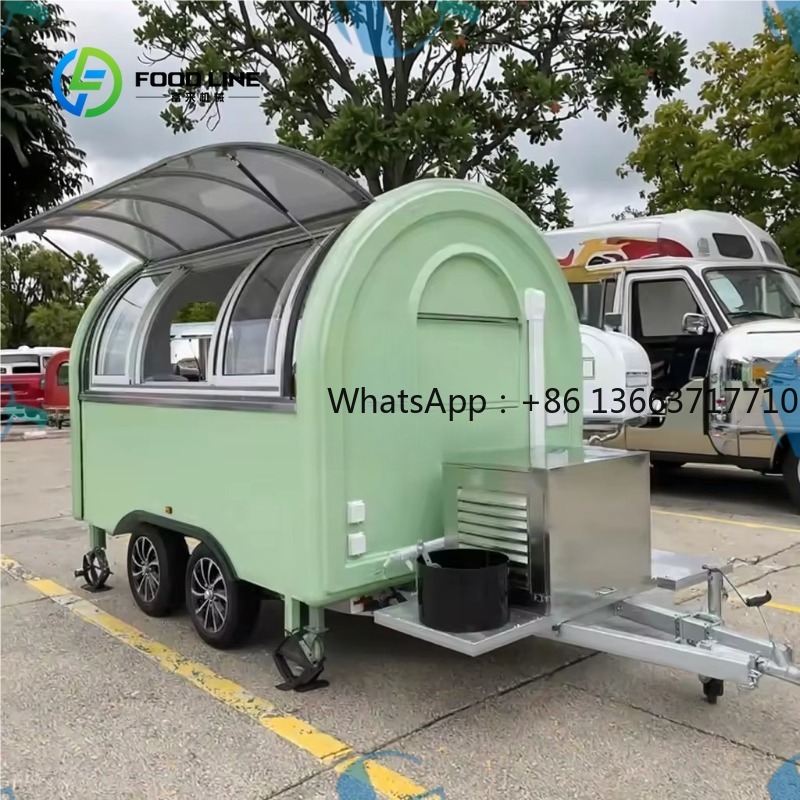 Customized Round Food Trailer  - Commercial Kitchen Windows บทวิจารณ์และราคา