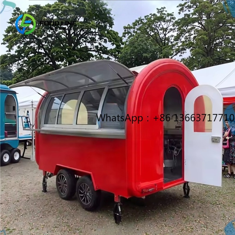 Customized Round Food Trailer  - Commercial Kitchen Windows บทวิจารณ์และราคา