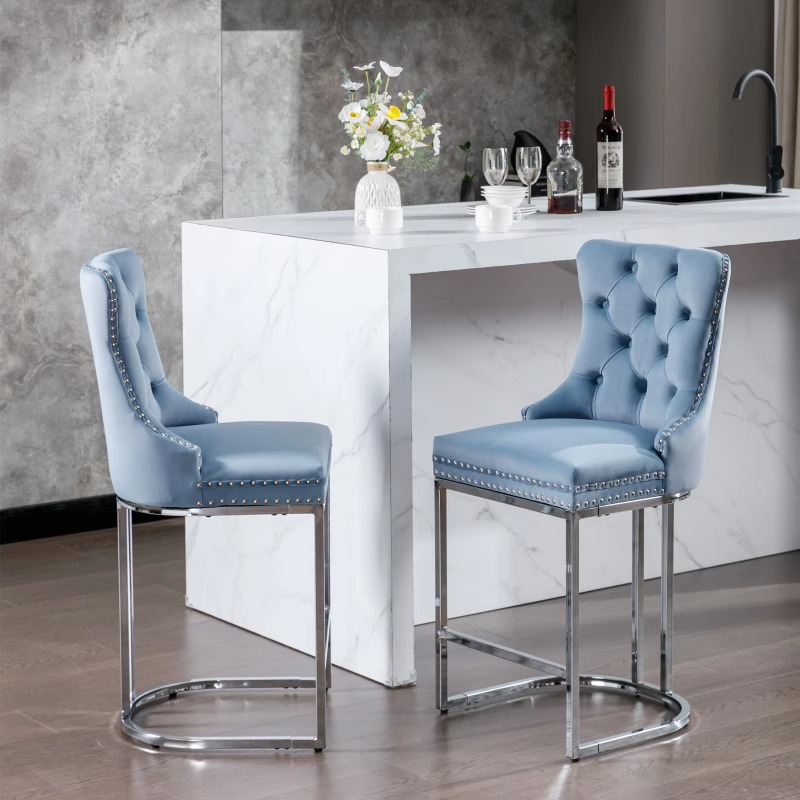 Modern velvet counter height w - Commercial Kitchen Usa บทวิจารณ์และราคา