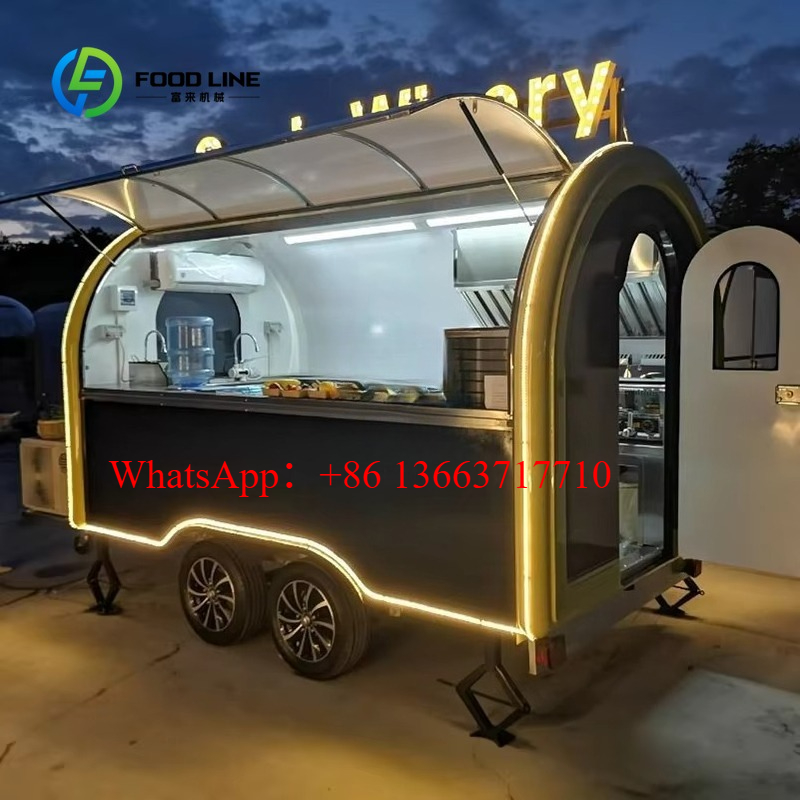 Customized Round Food Trailer  - Commercial Kitchen Windows บทวิจารณ์และราคา
