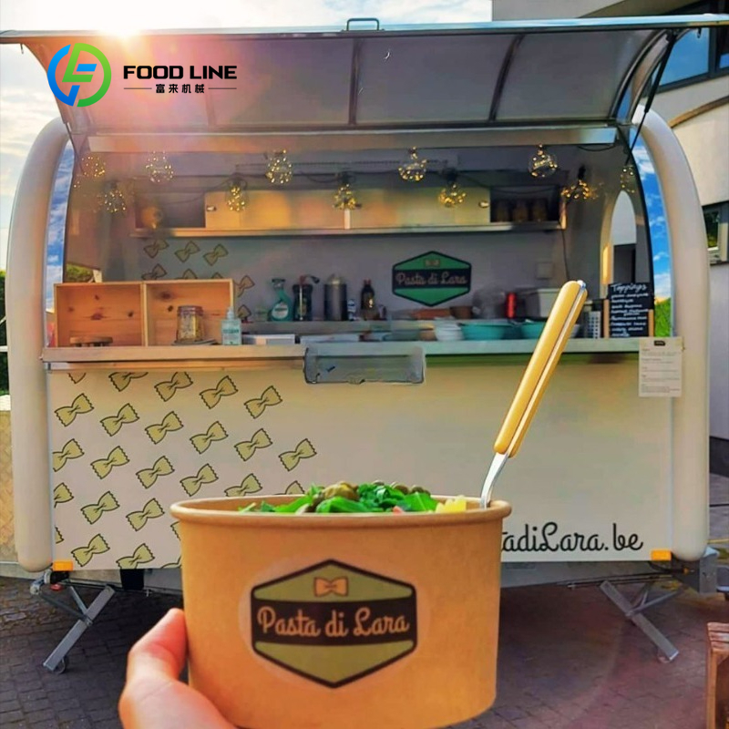 Customized Round Food Trailer  - Commercial Kitchen Windows บทวิจารณ์และราคา