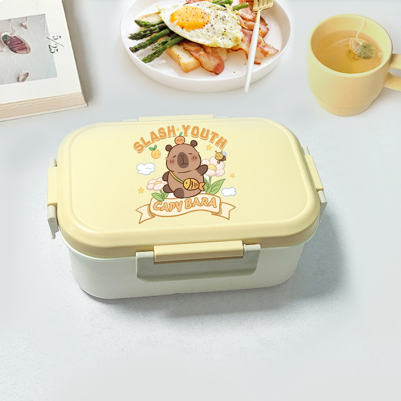 Capybara Bento Lunch Box Carto - Commercial Kitchen Utensil Organizer บทวิจารณ์และราคา