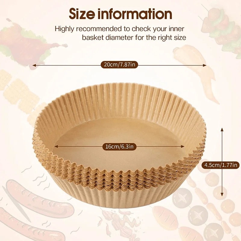 Air Fryer Paper Liners Disposa - Commercial Kitchen Appliances บทวิจารณ์และราคา