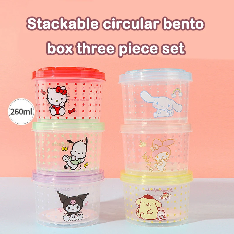 Kitty Bento Box Set 3 Pieces C - Commercial Kitchen Utensil Organizer บทวิจารณ์และราคา